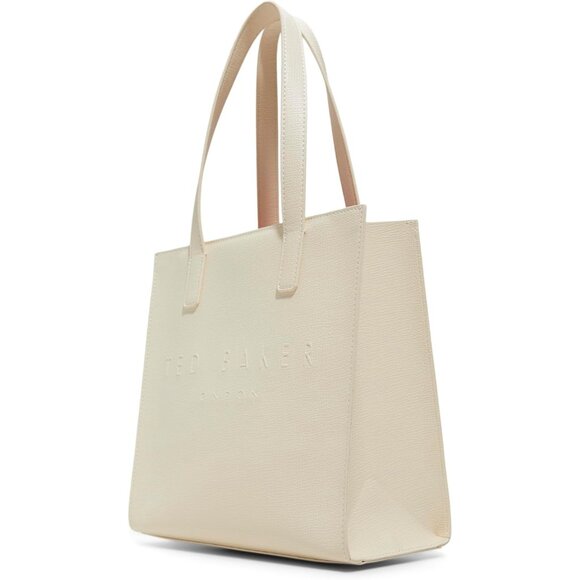 Ted Baker Logo The ICON Tote Handbag Off White Medium - Picture 3 of 10